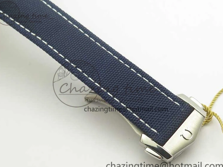 0426 EasyCare Aqua Terra Master Ryder Cup Edition VSF 1:1 Best Edition White Textured Dial on Blue Nylon Strap A8500 Super Clone 8016